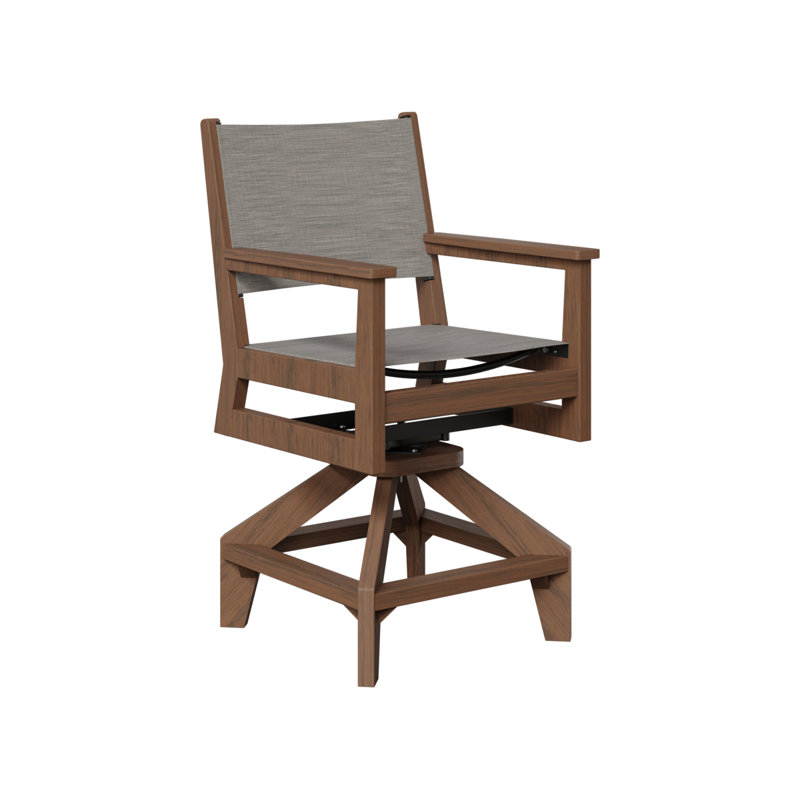 Chaise de comptoir pivotante Berlin Gardens Mayhew, Imbuia, 22.5"