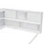 Lit double avec bibliothèques en forme de L, portes coulissantes et fabrication durable pour une chambre à coucher élégante et fonctionnelle.