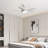 42 Inch 5-Blade Abs Ceiling Fan With Light, Blade With Quick Install, 3-Color Dimmable, Silent Reversible, White-661049038