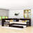 Twin Wooden L-Shaped Platform Bed with Trundle, Built-In Storage Drawers and Shelves-1132811999