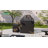 Outdoor Propane Gas Fireplace with Tank Table, 50000 BTU Steel Fire Pit, PVC Cover & Ceramic Logs