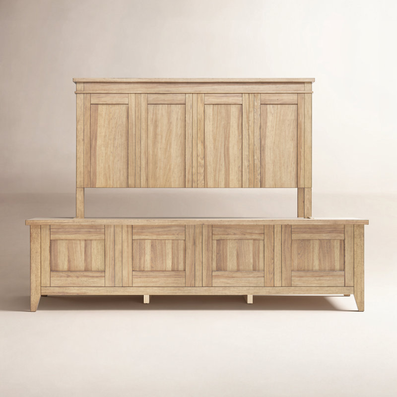 Mya Panel Bed, Brown, Queen