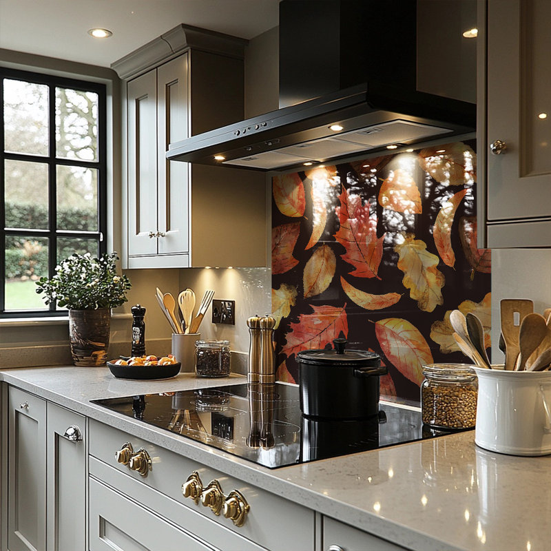 Autumn Leaves On Splash Back, 65cm L x 60cm W