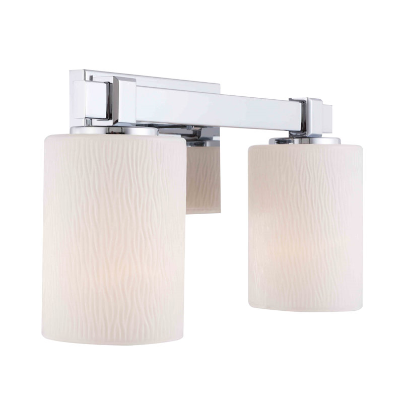 Éclairage pour salle de meuble-lavabo 2 lumières pour salle de bain Thiessen, Nickel satiné