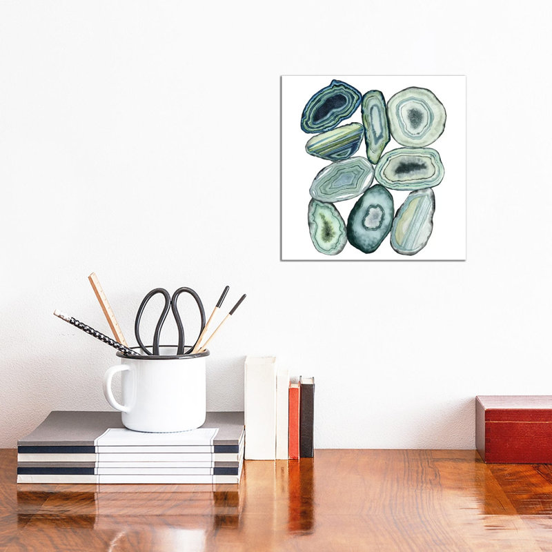 Stacked Agate II by Grace Popp - Wrapped Canvas Painting, 30.48 cm H x 30.48 cm W