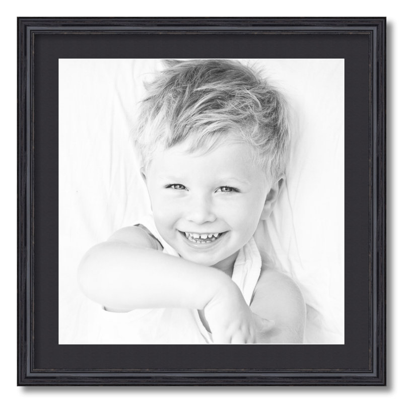 White Matte Picture Frame with Mat, Black