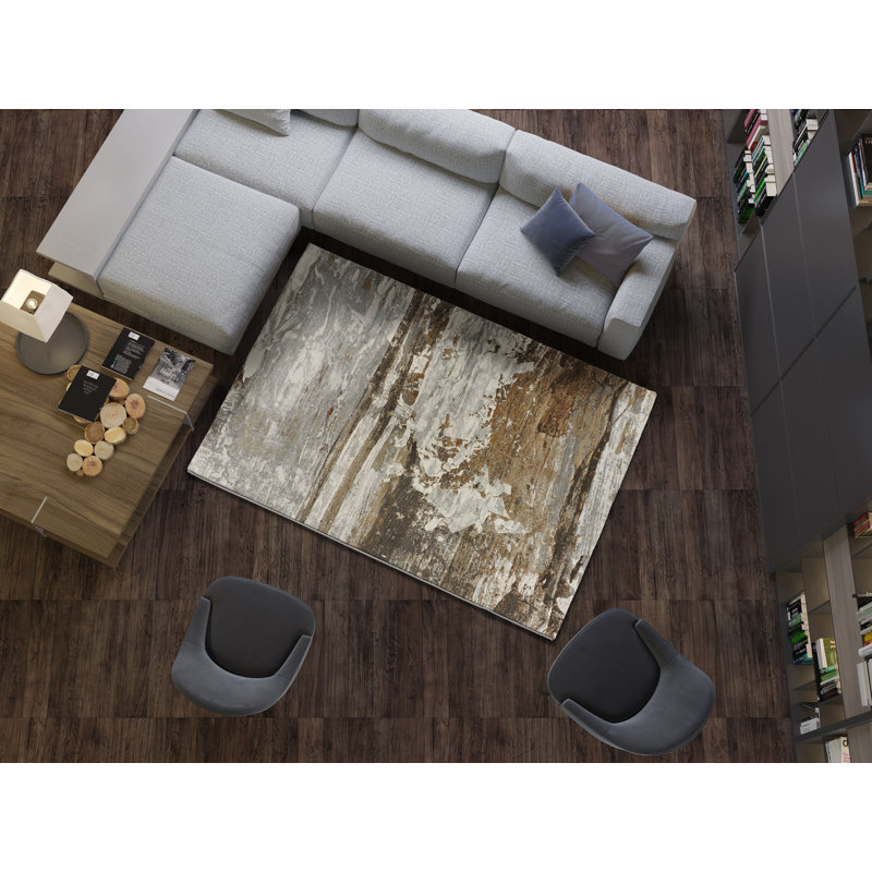 Anavae Abstract Machine Woven / Power Loomed Area Rug, Rectangle 133 x 195cm
