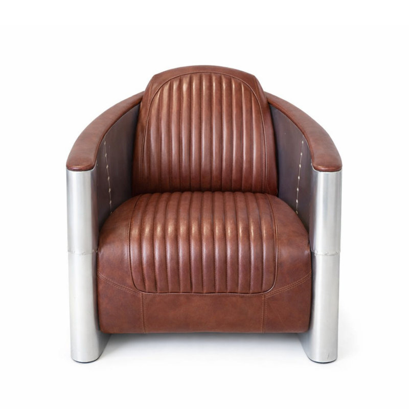 North Pu Leather Chair, Brown