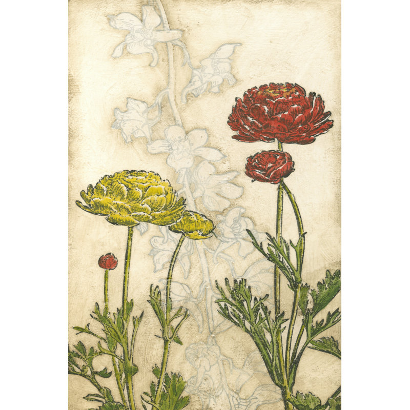 Indian Summer Florals IV by Megan Meagher - Wrapped Canvas Painting, 46cm H x 30cm W x 3.8cm D