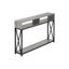 Console de chambre à coucher - Structure moderne en stratifié gris et métal noir