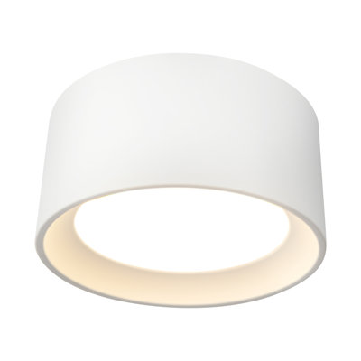 Uma 7-in Black dimmable LED Semi-Flush Mount