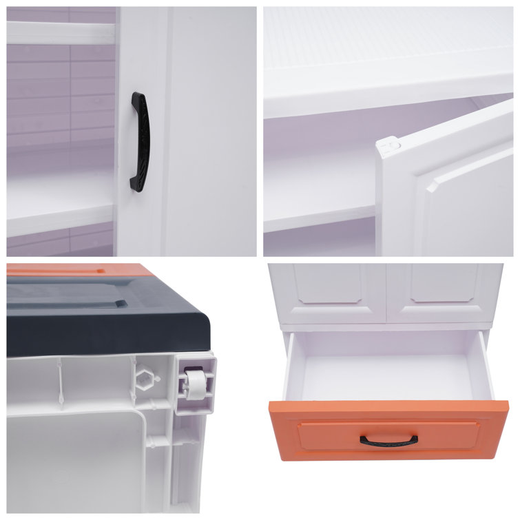 Rebrilliant Kazmer 2 Drawer Plastic Storage Cabinet