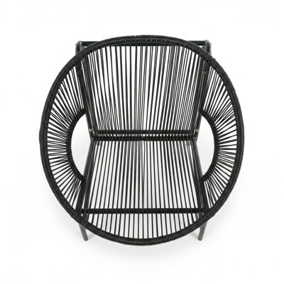 Wicker Outdoor Faux Rattan Acapulco Weave Lounge Chairs
