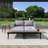 Modern Outdoor Daybed Patio Metal Daybed-668320075