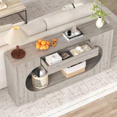 63'' Farmhouse Console Table With Drawer