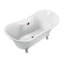 Baignoire de trempage sur pieds 60 "avec drain, pattes et plateau en bambou 60" Streamline-575594004-575593984