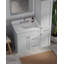 Meuble-lavabo simple autoportant 46 po avec armoire à linge haute droite, comptoir en quartz de Carrare, 3 tiroirs-2022148670