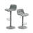 Height Adjustable Swivel Bar Stools with Back - Set of 2, Armless PU Leather-586216041
