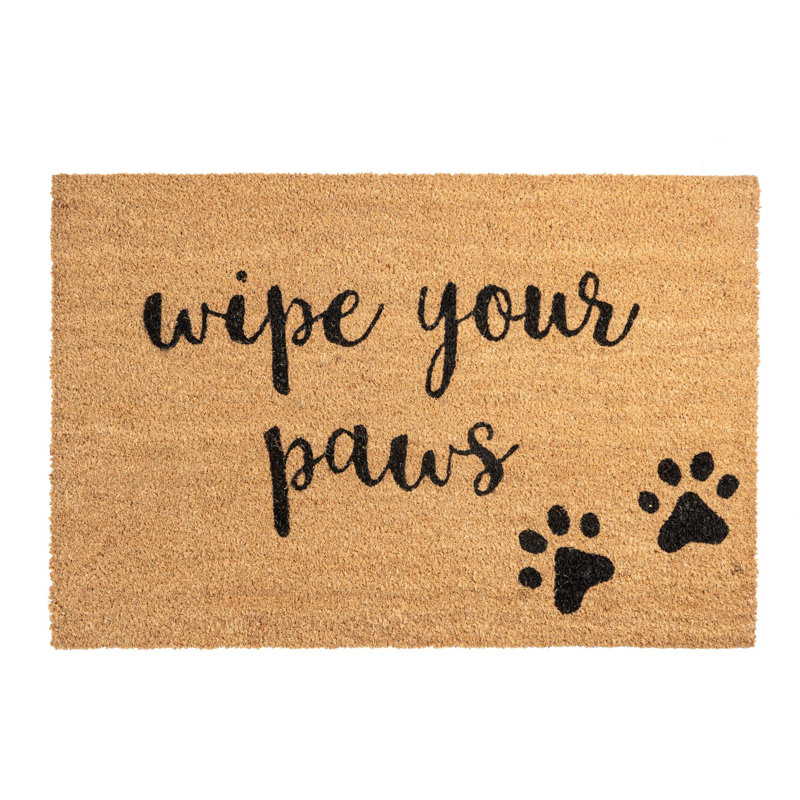 Nicola Spring - Coir Door Mat - Paws, 1, 60cm W x 90cm L