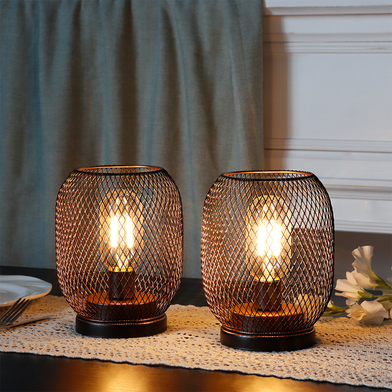 6.7" Battery Powered Outdoor Table Lamp Accent Light (Egg Shape)