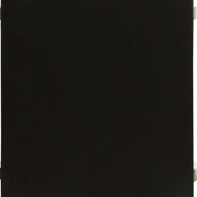 Table de bout carrée noire avec 2 tablettes et construction pour le salon