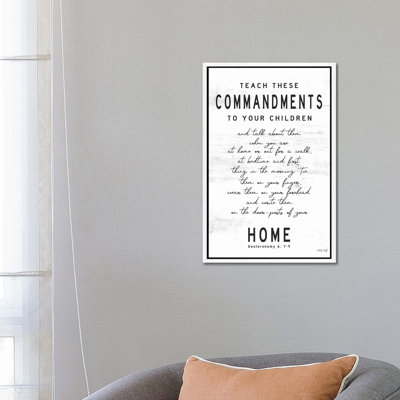 Teach These Commandments by Cindy Jacobs - Print on Canvas