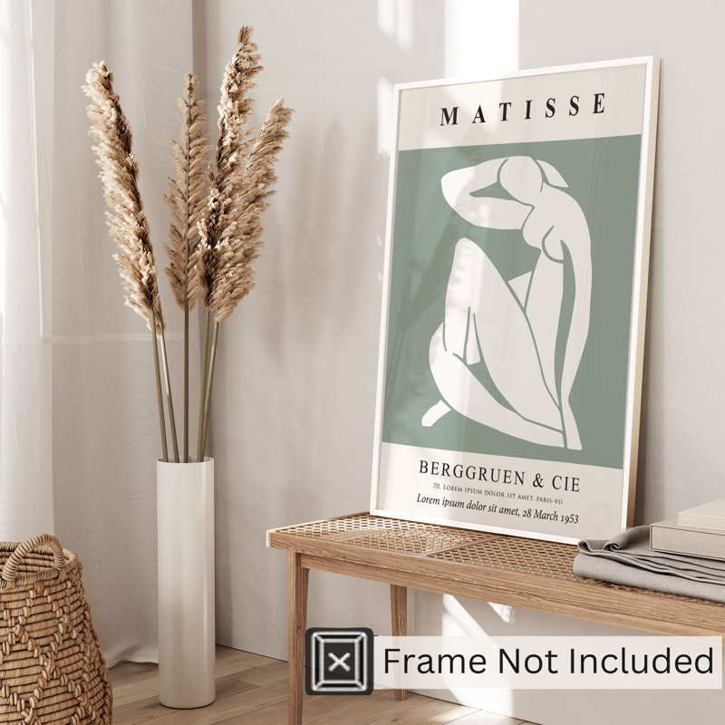 «People and Portraits Matisse», femme, sauge vert, Mid-Century