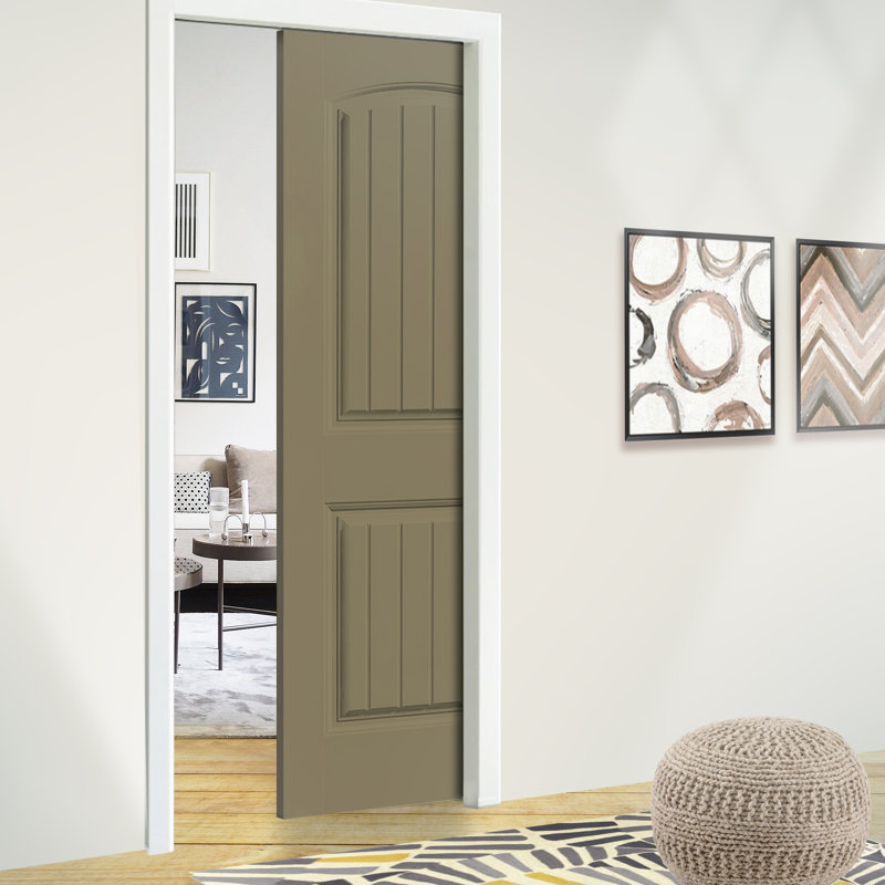 Portes de placard coulissantes à panneaux, l 30 po x H 80 po, Vert olive