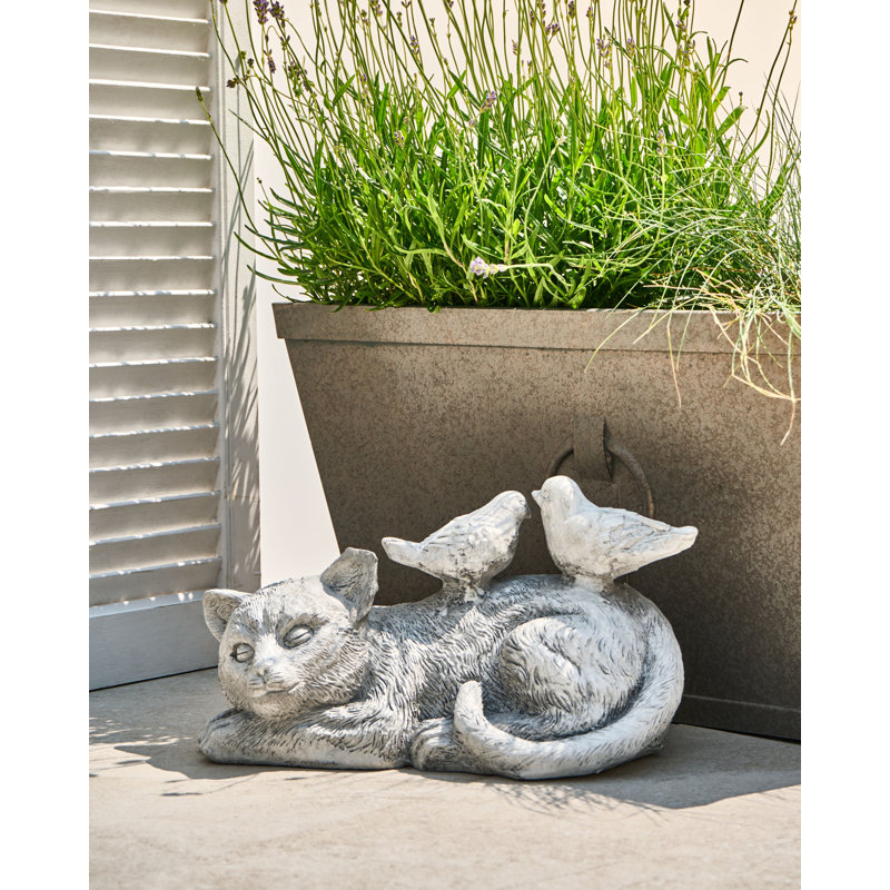 Animals Water Resistant Fiberstone Clay Garden Statue