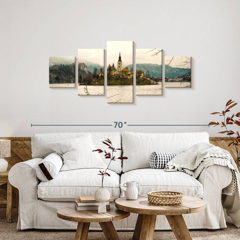 Beautiful Bled Island In Ljubljana Slovenia, 24" H x 55" W