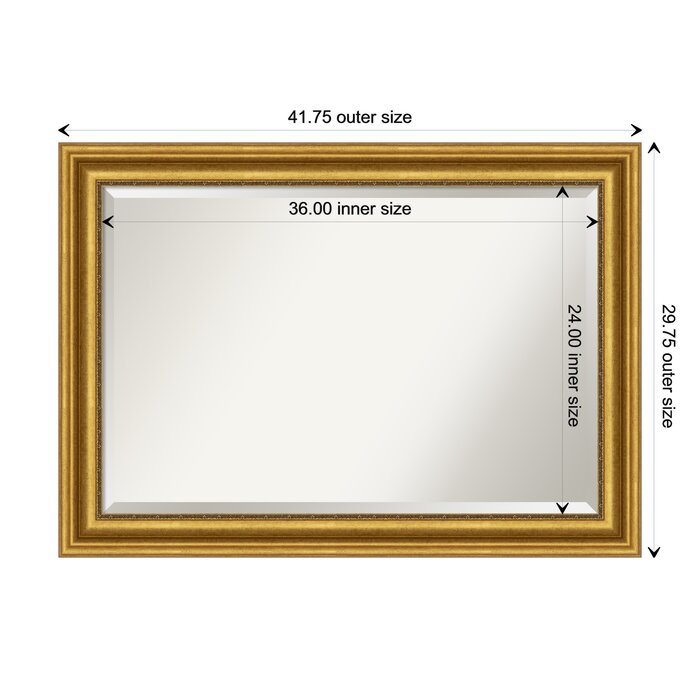 House of Hampton® Rizzi Flat Wall Mirror & Reviews | Wayfair