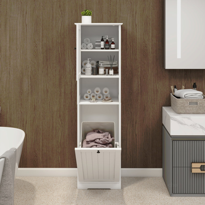 Armoire de trieur de linge inclinable à un compartiment et une porte