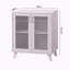 Rangement pour armoire de salon moderne avec 2 portes en verre et tablette réglable