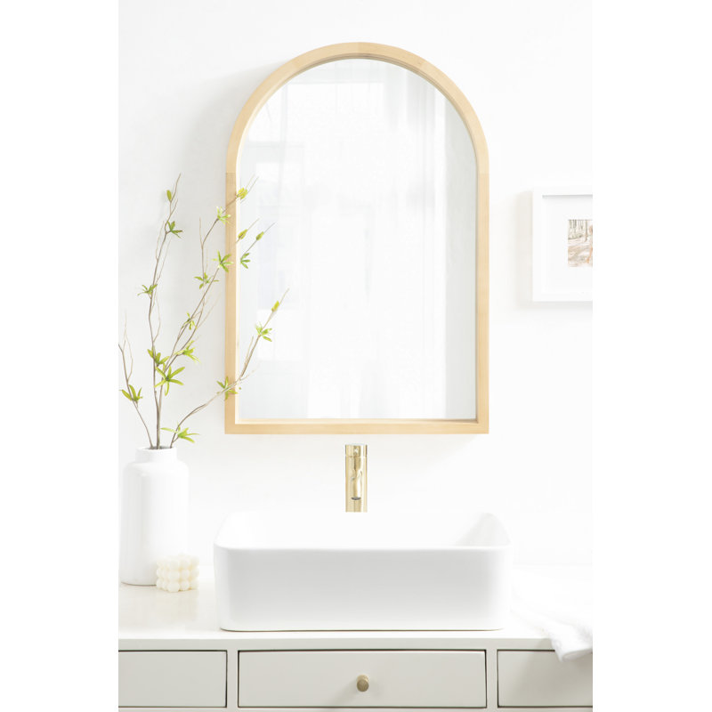 Miroir d'appoint Skyeler, 30 po x 20 po, Naturel