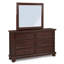 Mobilier de chambre à coucher contemporain en bois à 6 tiroirs