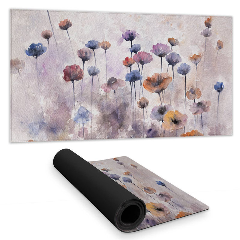 Small wildflowers - 15.75"x31.50" Desk mat