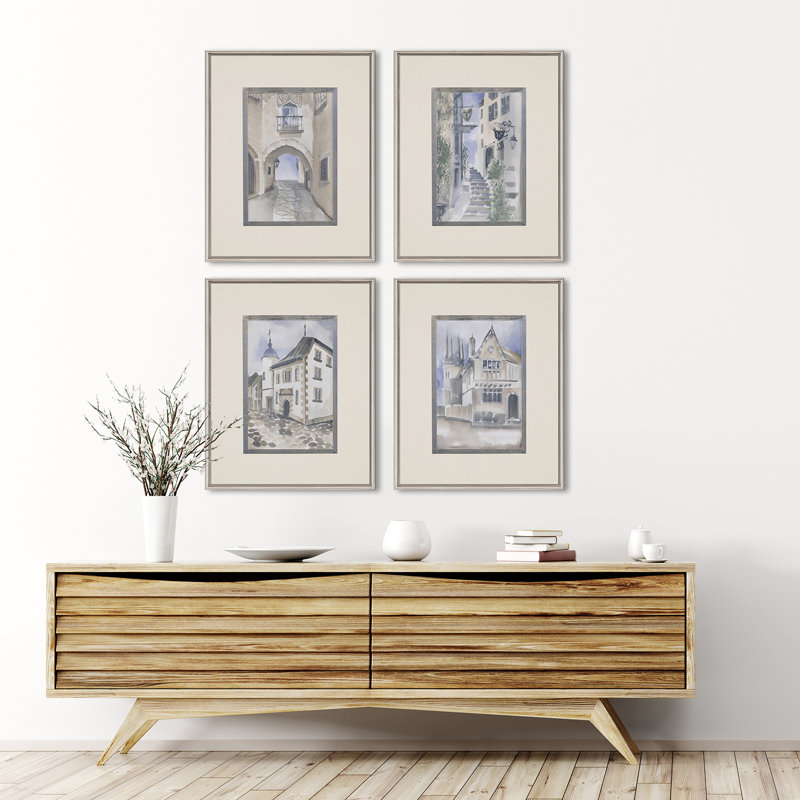 La Ville I Silver Wood Framed Landscape Poster Set