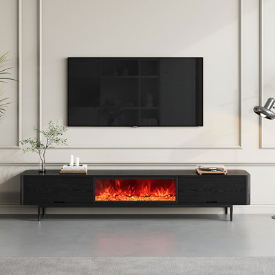Meuble télé avec foyer électronique intégré