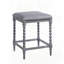 Tabourets de comptoir en bois d'acacia massif avec assise rembourrée-712655053-712655052