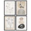"Neutre botanique noir, beige et blanc, tons, art moderne, décoration murale minimaliste", 4 pièces-101520305-101520307