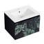 Ensemble de meuble-lavabo mural flottant 24 po avec lavabo en céramique et porte d'armoire à fermeture en douceur Rachon, ensemble KD