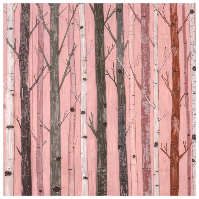 Tall Birch Trees Canvas Gallery Wrap , 32 x 32 inches