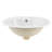 Semi Recessed Bathroom Sink, 19.09 x 16.73 Inch Oval White Ceramic Vessel Sink with Overflow Hole and 3 Faucet Holes, Drop in Modern Lavatory Vanity Bath Wash Bowl Basin, Ideal for Small Spaces