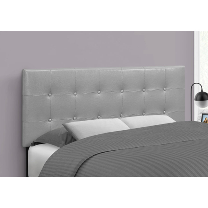 Lit, tête de lit seulement, chambre à coucher, revêtement, aspect lin, transitionnel, Blanc, Double