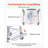 Bedside Commode Chair with 4 Wheels 4-in-1 Raised Toilet Seat 350 lbs
