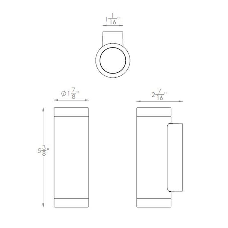 WAC LED Colorscaping RGBWW Wall Cylinder, Bronze
