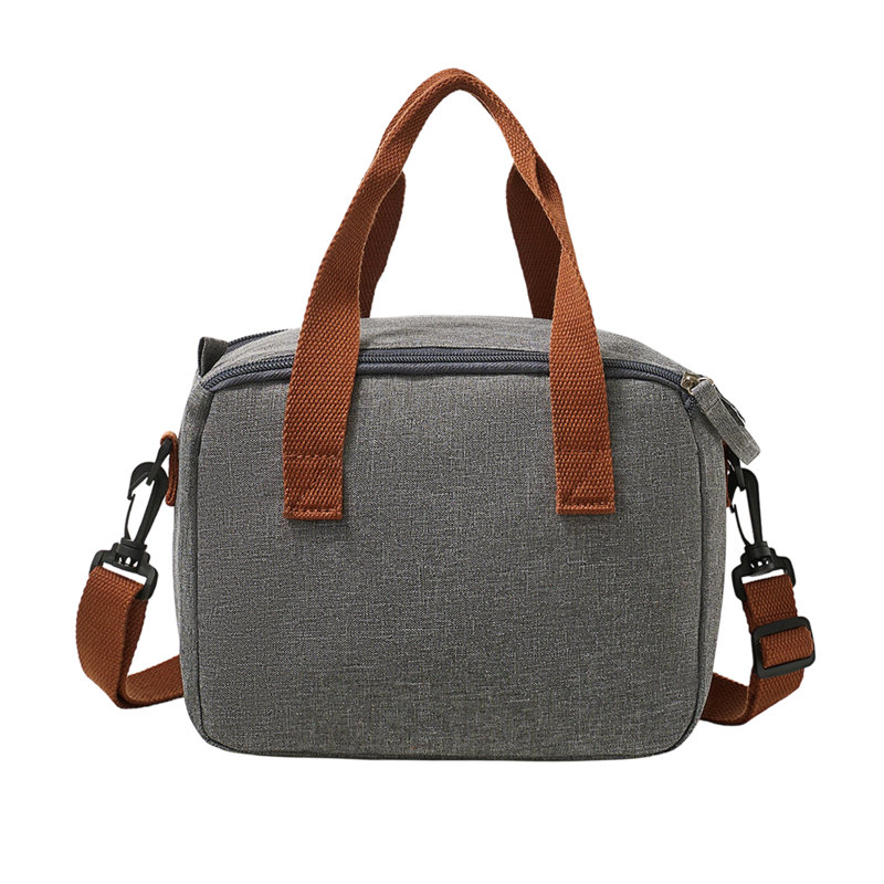 Portable Insulated Lunch Bag, Grey