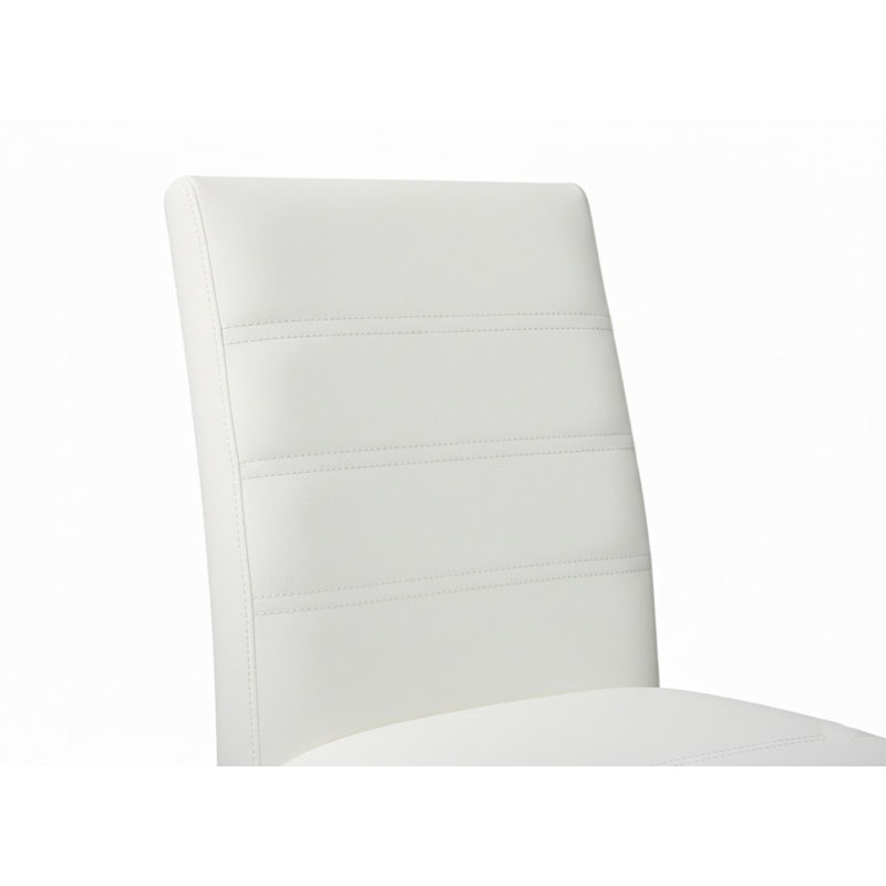 Ensemble de 2 chaises à hauteur de comptoir Elix, Blanc, Blanc