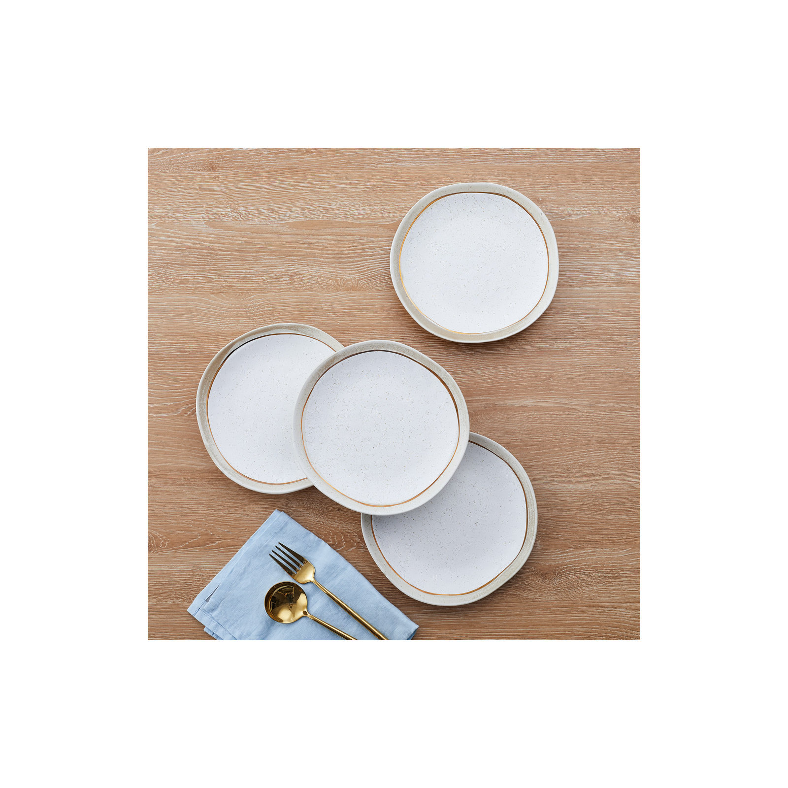 Stone Lain Clara 16-Piece Dinnerware Set Porcelain, White