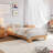 Wooden Bed Frame for Mattress, Farmhouse Platform Bed with Reinforced Slats & Center Support, No Box Spring Needed-1417589219